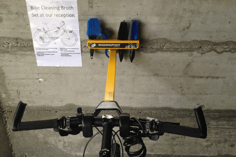 Punto de lavado de bicicletas