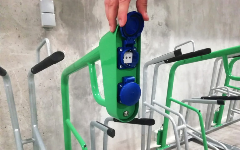 sistema de carga de bicicletas eléctricas